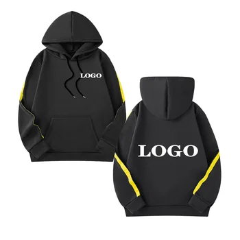 Personalizza il tuo logo Autunno Inverno Abbigliamento sportivo da uomo Tuta a righe Casual Inverno Caldo Felpa con cappuccio Pullover traspirante Taglia Euro 1