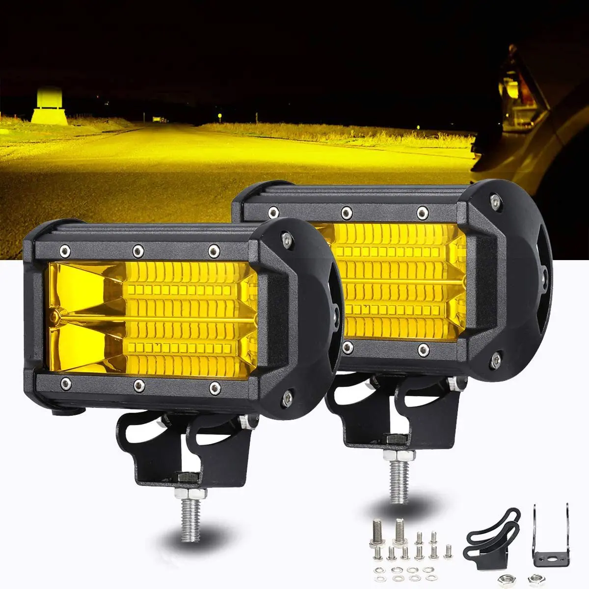 

Car LED Light Bar Offroad 4x4 Spotlights Fog Lamp 12V 24V Diode Headlight Truck Farm Tractor Boat SUV ATV Light Bar/work Light