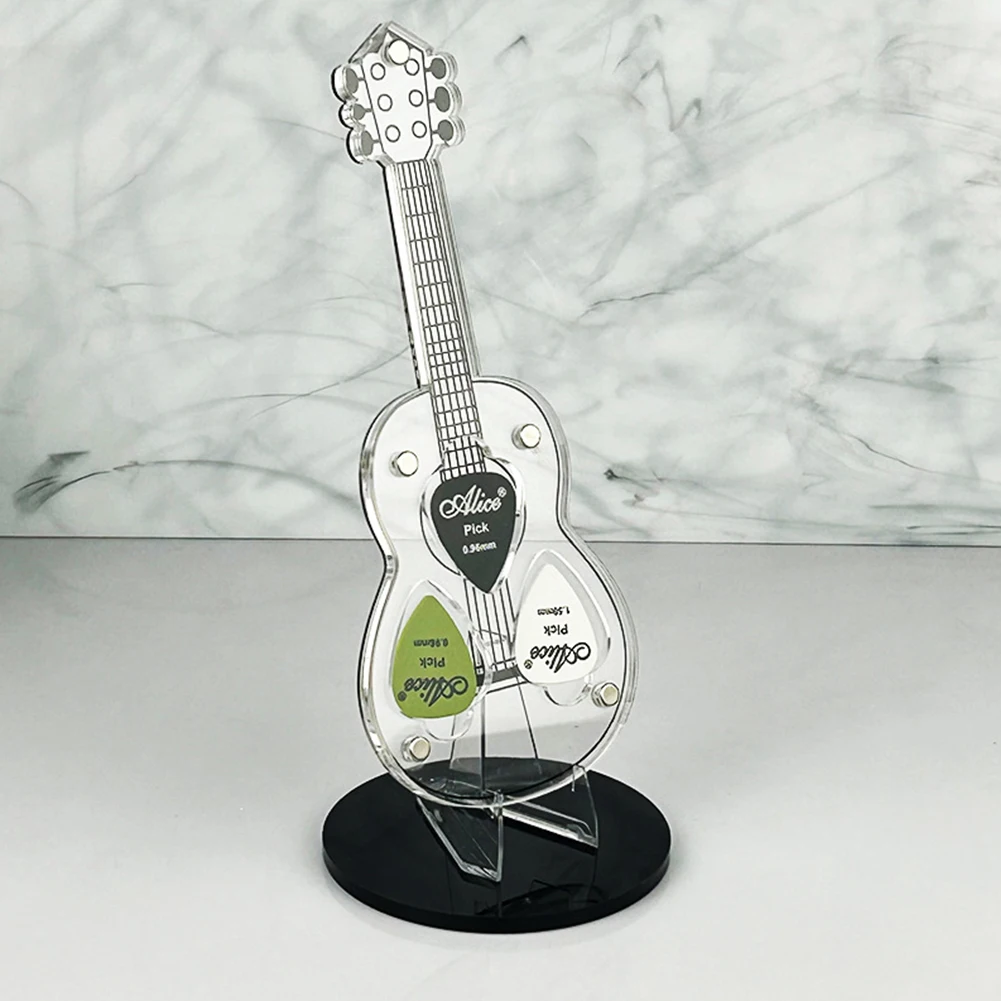 Acrylic Guitar Pick Holder Guitar Pick Display Stand Storage Rack Accessories for Electric Bass Ukulele Lover