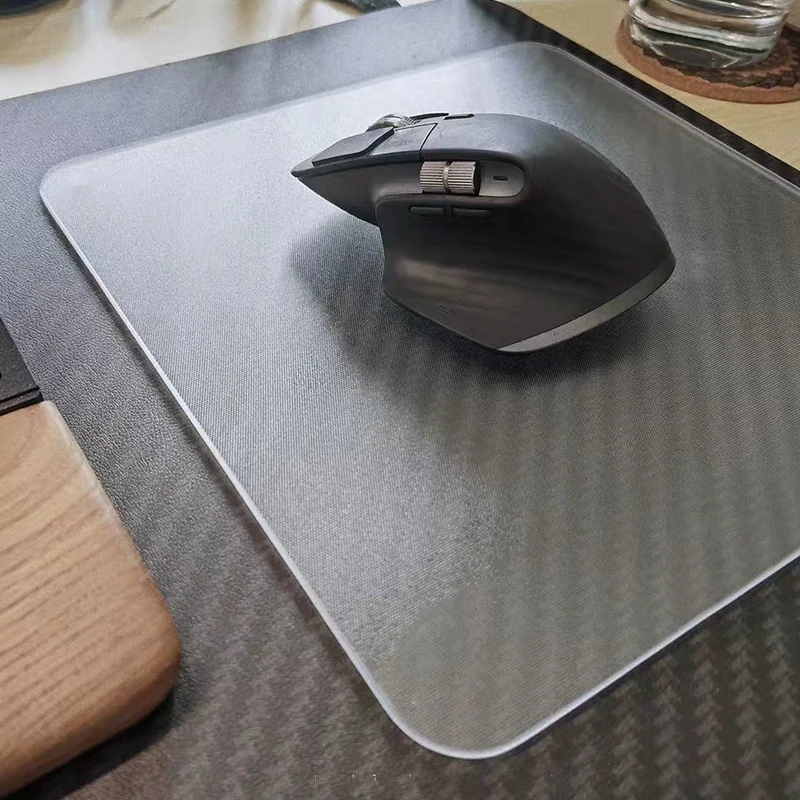 Clear Tempered Glass Gaming Mouse Pad - XXL Transparent Surface for Optimal Performance