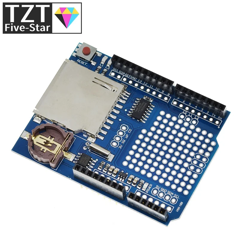 TZT 1/3PCS Datenlogger-Modul Logging Recorder Shield V1.0 für Arduino UNO SD-Karte