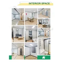 Maison conteneur personnalisable de 40 pieds, préfabriquée, 3 chambres, petite maison avec cuisine et salle de bain amovibles 4