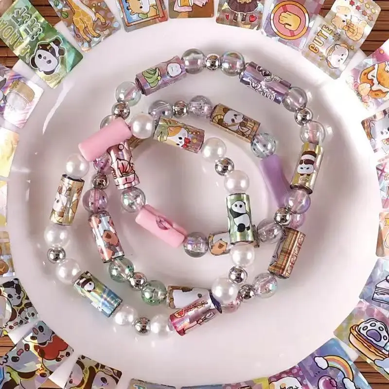 DIY Creative Sticker Bracelet Kit - Bead and Stationery Craft Set