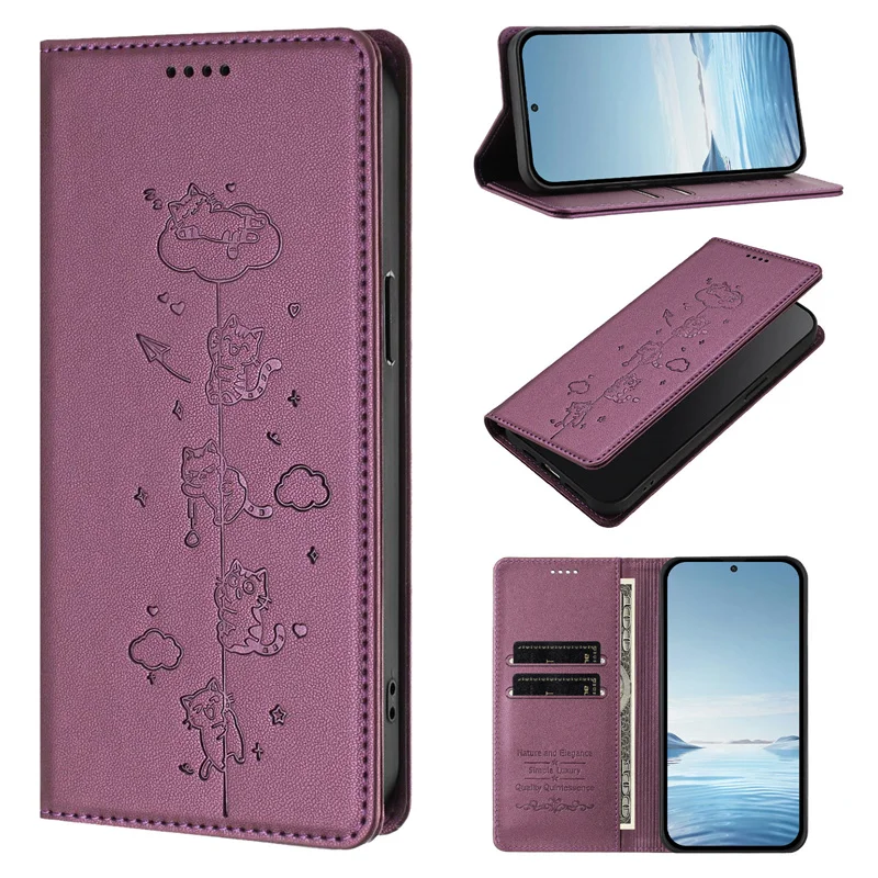 Magnetic Leather Flip Stand Wallet Case with Back Cover in Elegant Design