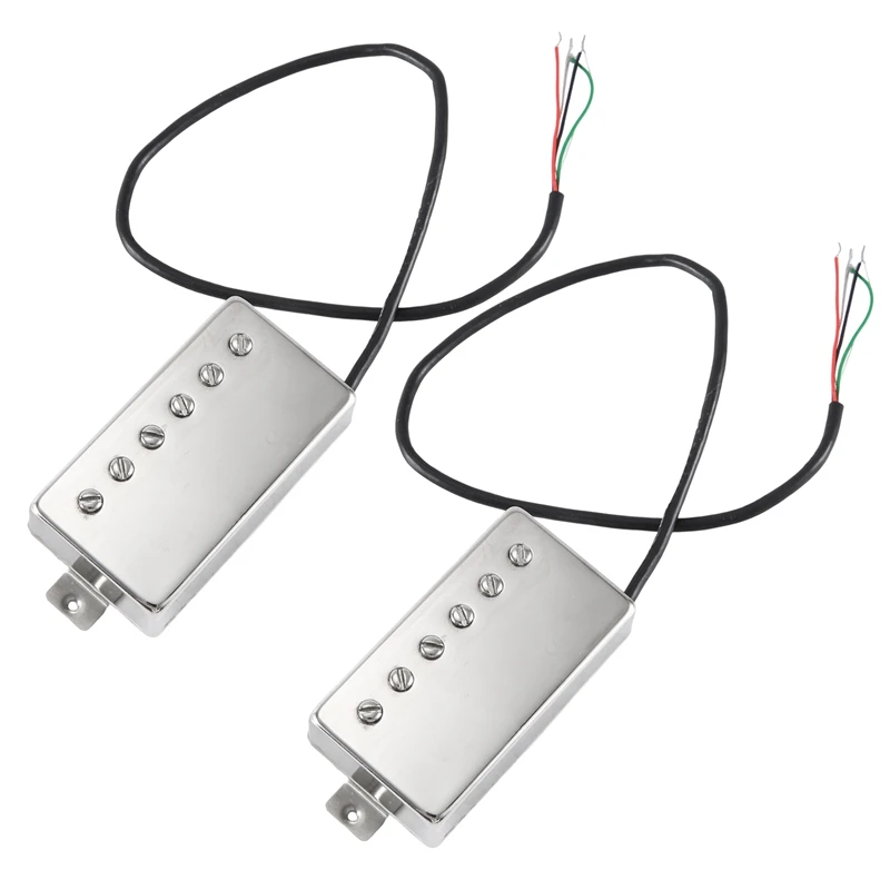 

Alnico 5 Guitar Humbucker Pickup Set Chrome Bridge & Neck Pickups Compatible With For LP Guitar Spare Parts Accessories Parts