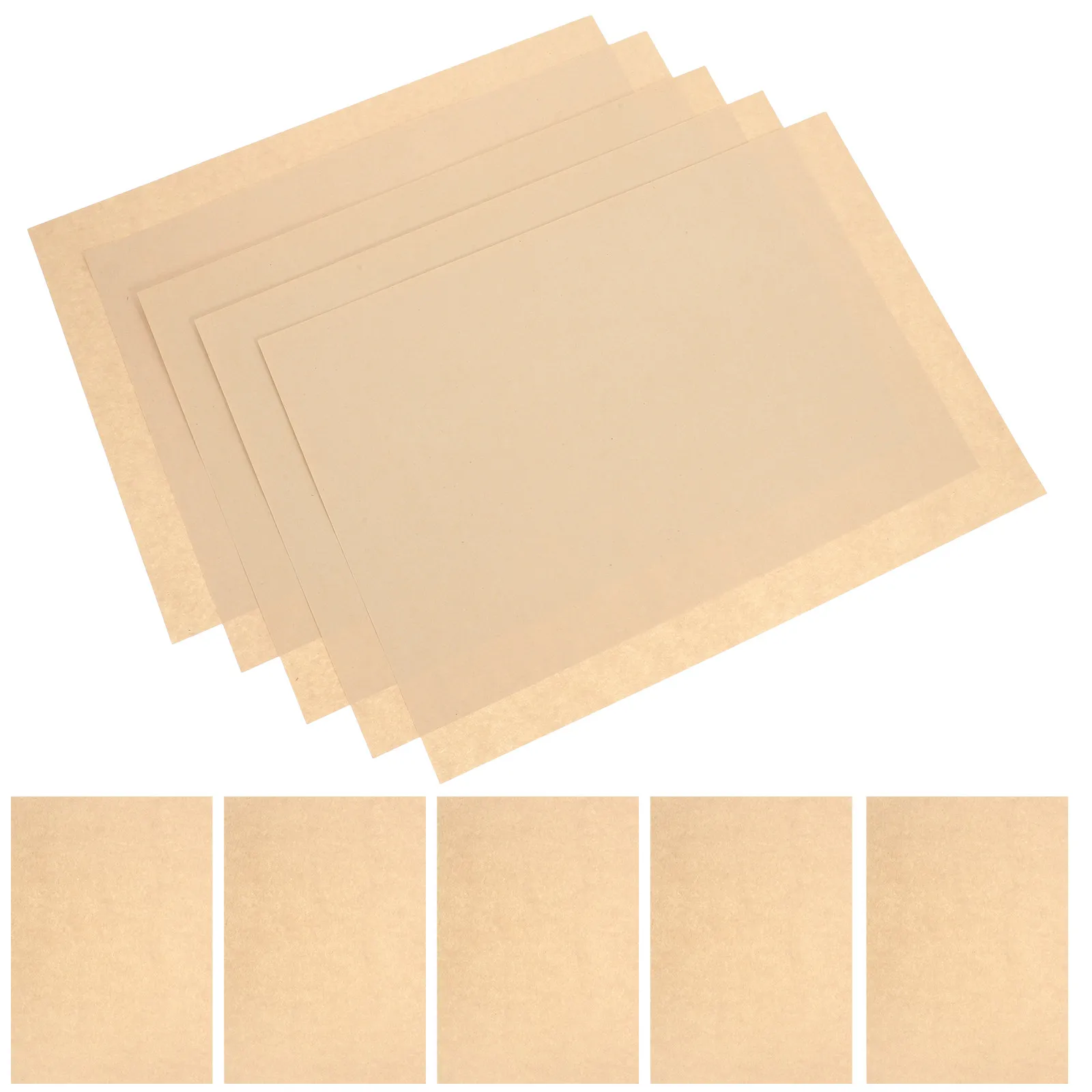 50Pcs A4 라이트 브라운 표백되지 않은 양피지 빈티지 스타일 DIY 편지 용지 인증서 용 인쇄 용지 90G