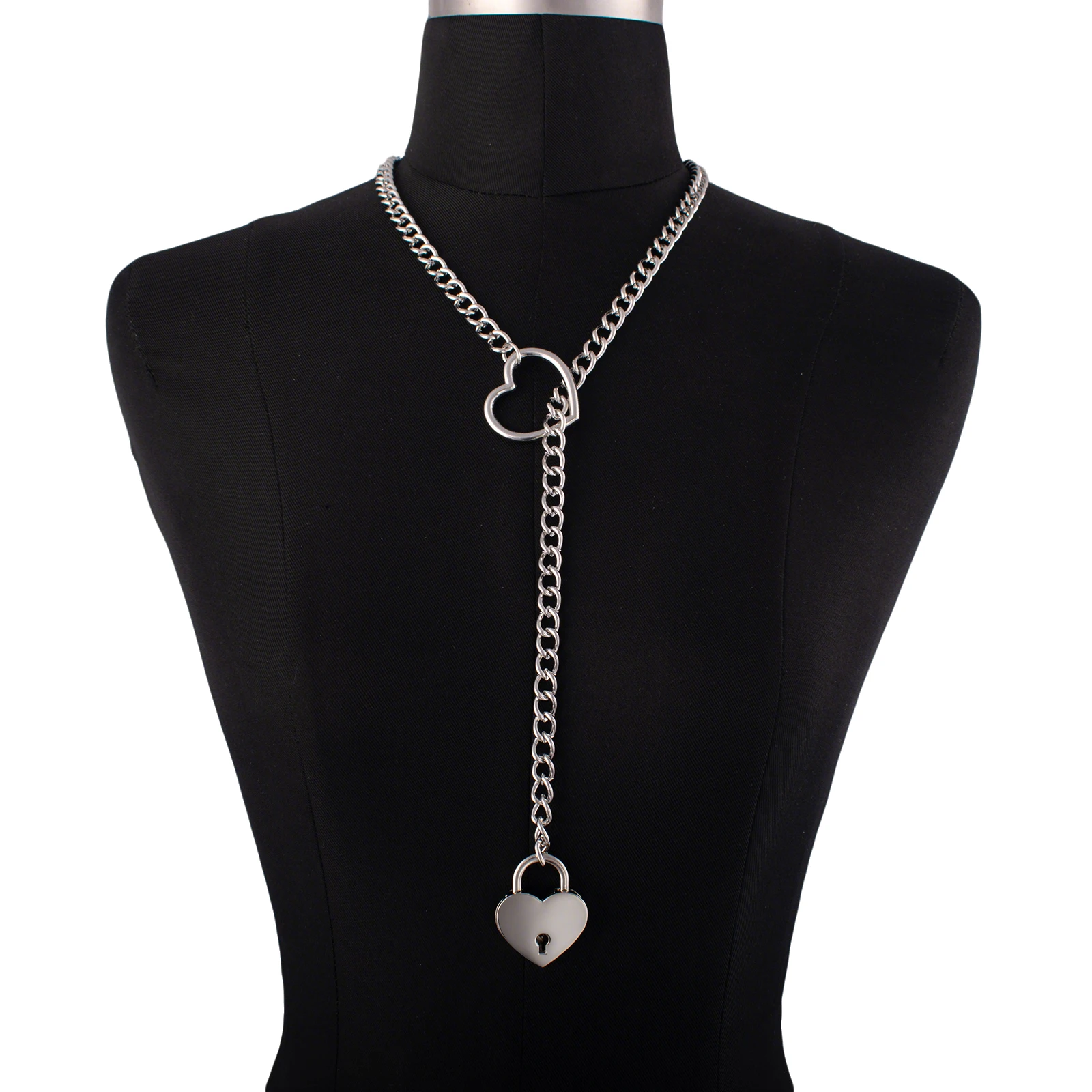 Heart Lock Necklace Padlock Choker Meaning Lover Heart Lock
