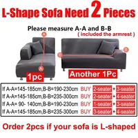 1/2/3/4 Seater Ruffled Seersucker Sofa Cover for Living Room Thick Elastic Solid Stretch Couch Slipcovers Sofa Armchair Covers - Image 3