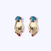 European And American Creative Fashion Hand Shape Simple Exaggerated Earrings Female 6