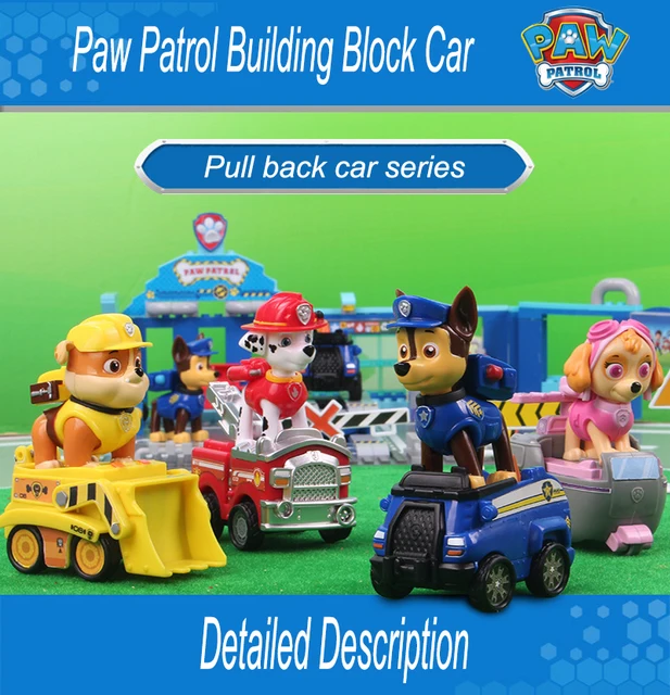 Genuine Paw Patrol Vehicle Chase Skye Marshall Pull Back Cars