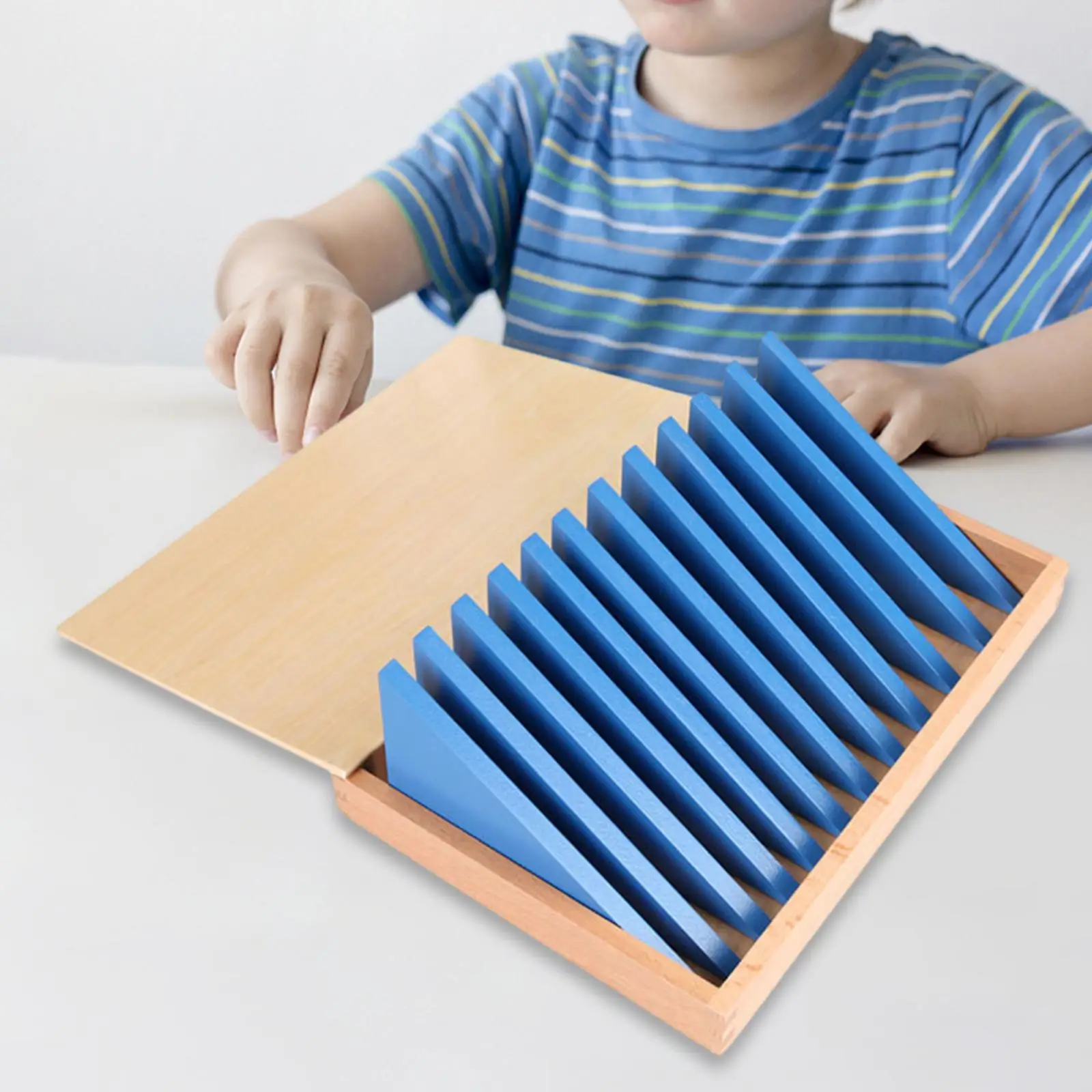 

Набор блоков с деревянным узором синие геометрические подходящие блоки игра для детского сада детей от 4 до 8 подарок для детей