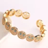 2024 New Retro Cubic Zirconia Smiling Face Open Bracelet for Unisex Office Party Friends Gift Jewelry Accessories 4