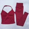 New Seamless Yoga Set Women Gym Clothing Scrunch Bum Legging Padded Tank Top Workout Outfits Fitness Sportswear Suits 4