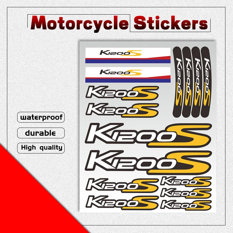 Motorcycle Reflective Sticker Body Waterproof Body Fuel Tank Tail Box Decals Stickers Set For BMW K1200S k1200s