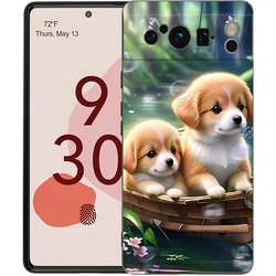 Cartoon Dogs Shockproof Silicone Phone Case Cover for Pixel 6 Pro 5g (A1)