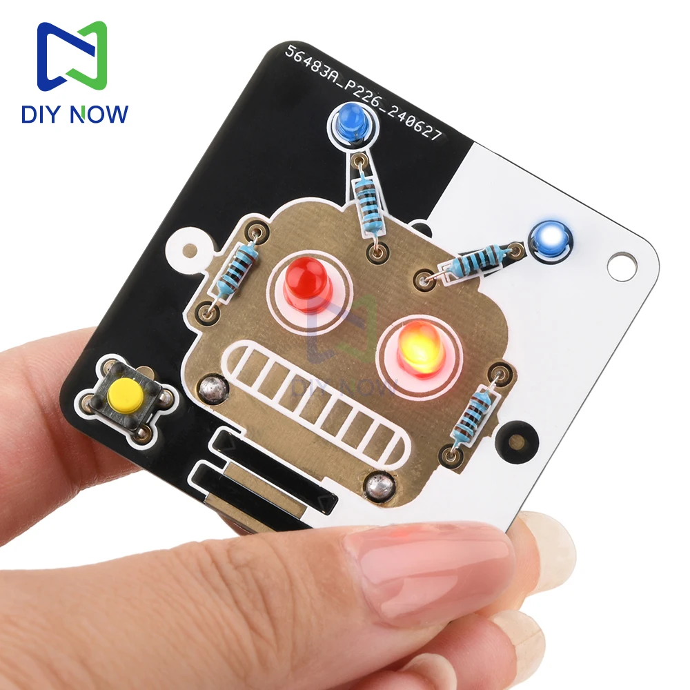 Robot elettronico fai-da-te Elettronica LED Principiante Apprendimento Saldatura Divertimento Kit fai-da-te Modulo tubo luminescente a LED - immagine 4