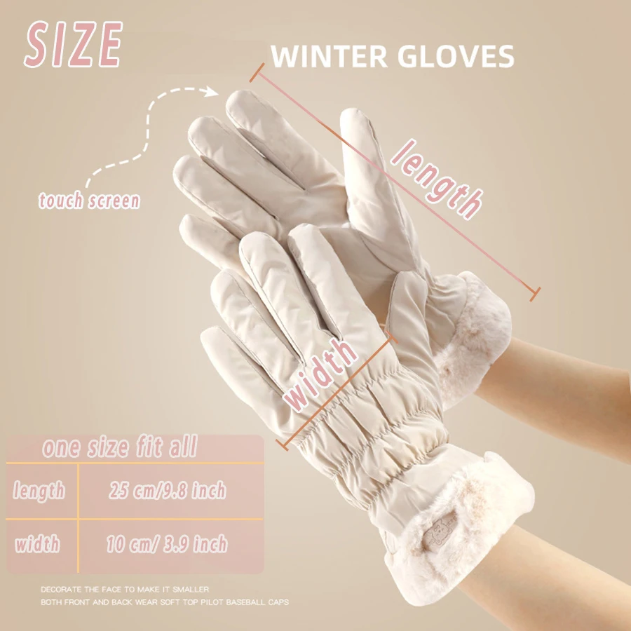 Ski & Snow Gloves - Winter Snowboard Gloves for Men & Women Cold Weather Fingers Snow Warm Gloves 4