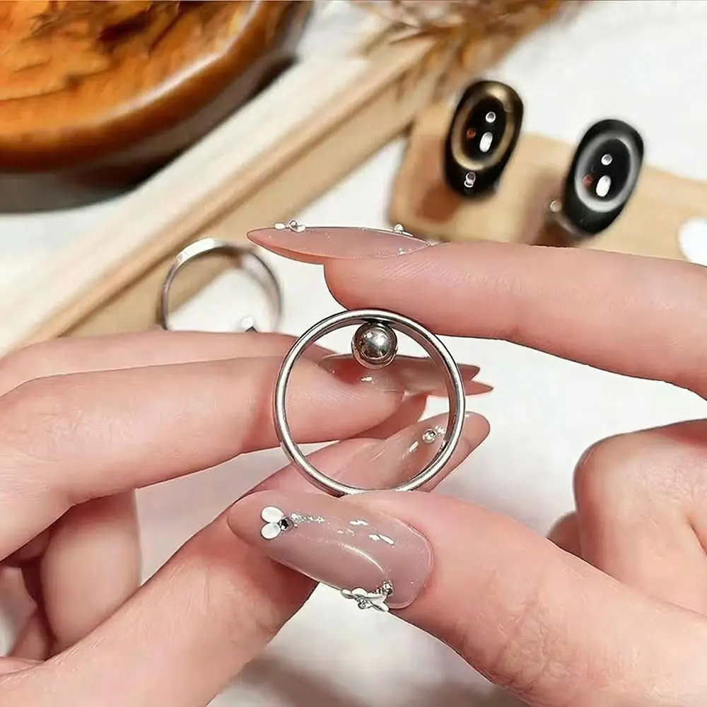 휴대용 속이 빈 고양이 눈 자석 네일 아트 효과 자석 링 DIY 네일 아트 자석 세트 매니큐어 마그네틱 도구 프렌치 네일 아트 자석