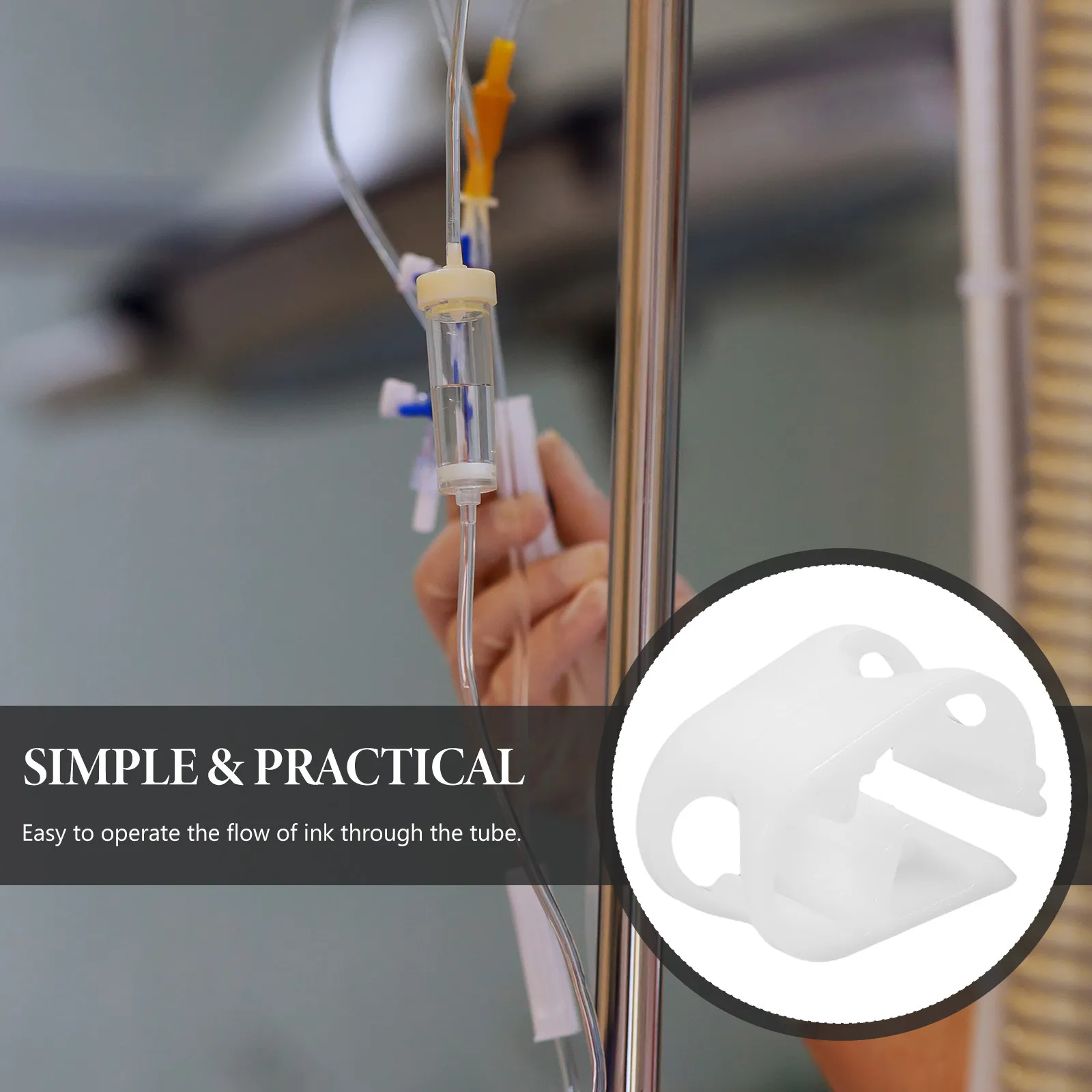 50개 플라스틱 튜브 클램프 (잉크 공급 튜브용, 호스 클램프 차단, 유량 조절,..