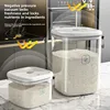 Vacuum Rice Bucket Kitchen Rice Bucket Box Sealed Large Capacity Intelligent Dustproof Grain Can Glass Jar 1