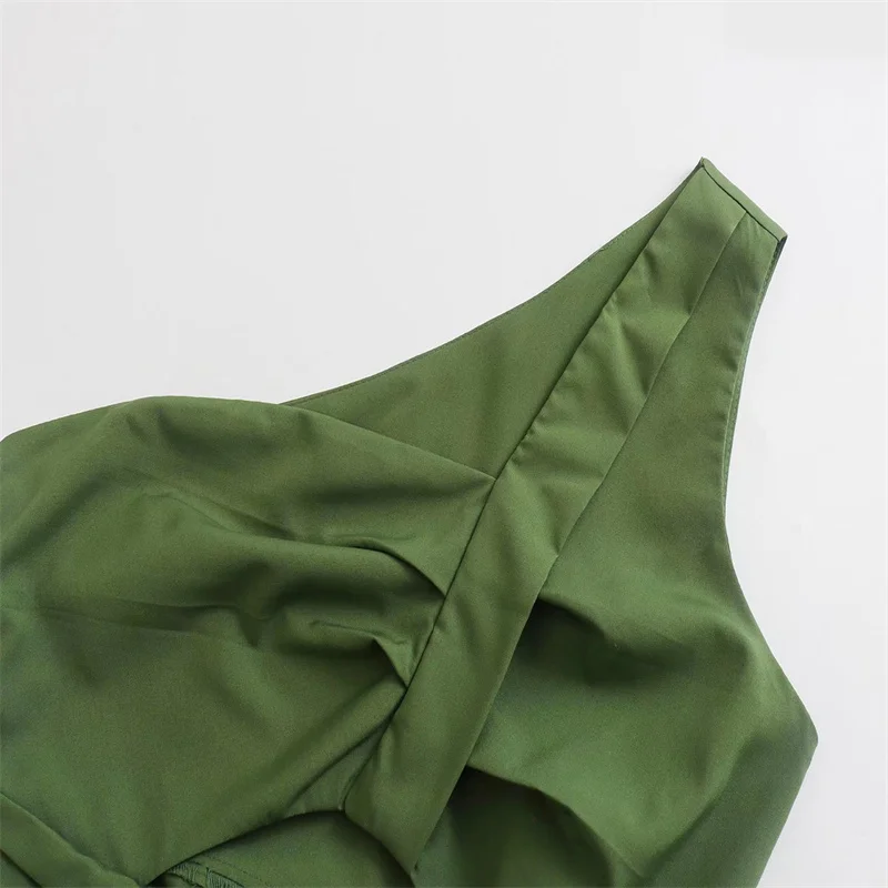 2022 Solid Color Retro Summer Women's O Neck Sleeveless Long High Waist Jumpsuit Women's Jumpsuit
