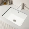 Bathroom Sink with Overflow Humanized Design Smooth Edges Build To Last Bathroom Sink for Bathrooms/Lavatories/Restrooms 2