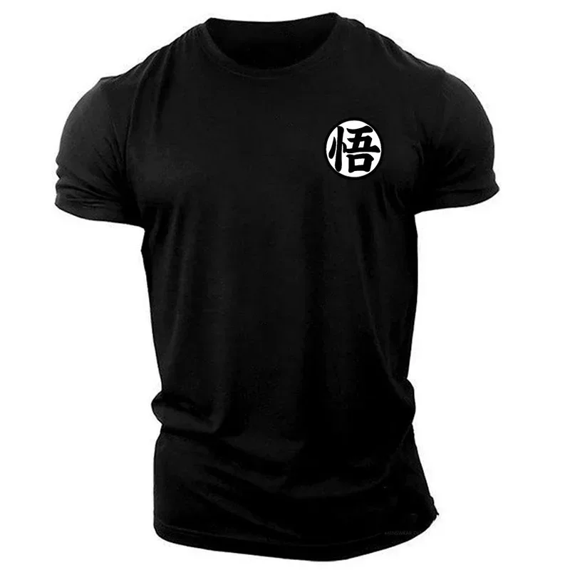 

2024 Summer Casual T-shirt Street Short Sleeve T-shirt Fitness Men's Fitness T-shirt Wukong Printed Men's Sweatshirt Clothing