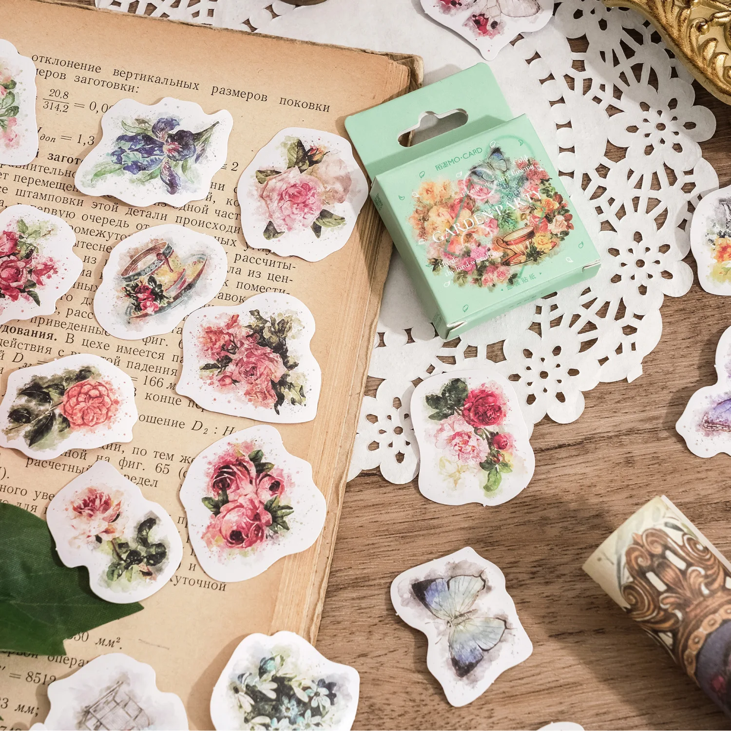 Set Di 320 Adesivi In Resina Floreali A Forma Di Fiore - Per Scrapbooking, Diari, Laptop, Decorazioni Fai Da Te - 3