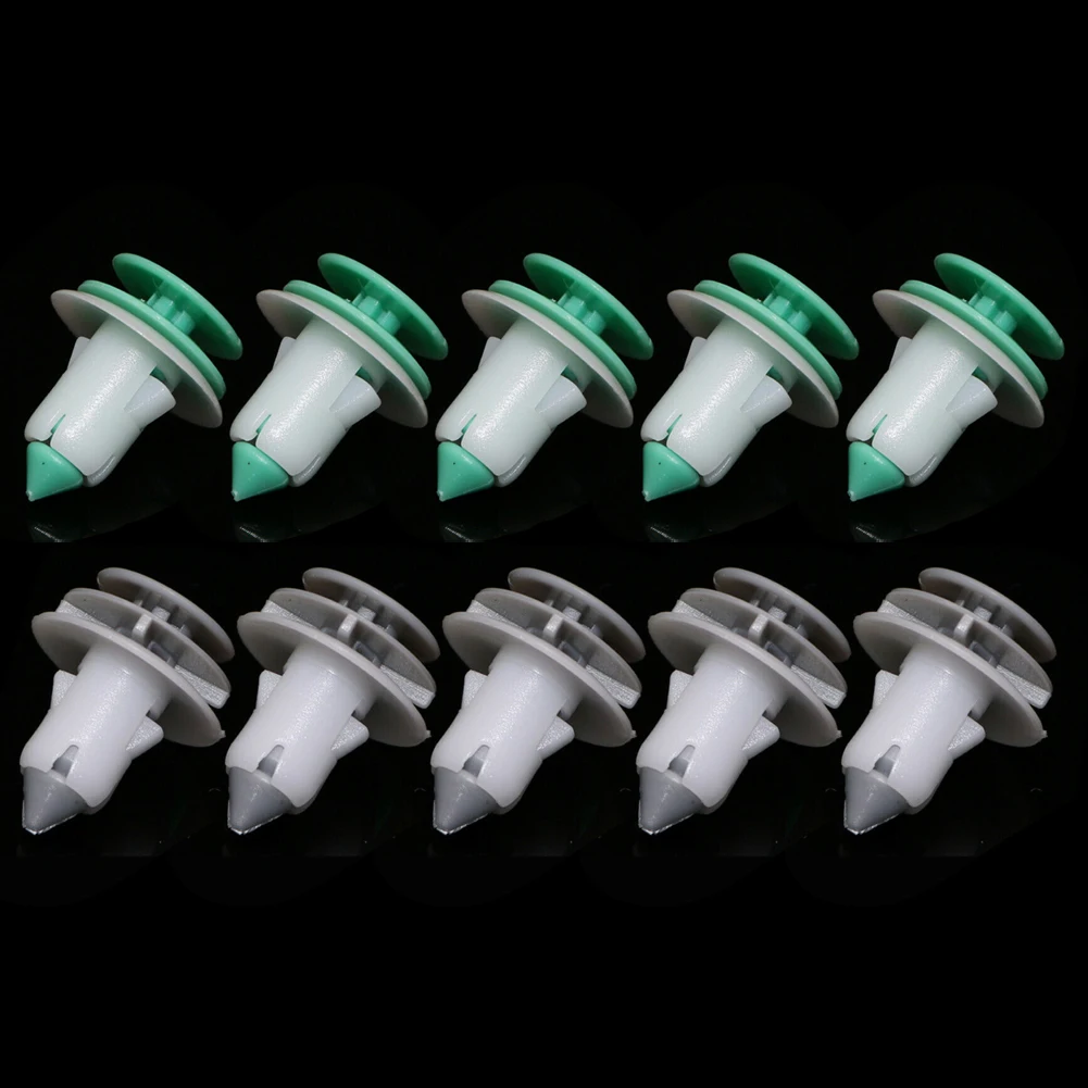 

10pcs Clips For Interior Trim Panels Car Interior Door Panel Trim Retainer Clips Green ,gray For For Dodge Car Accessor