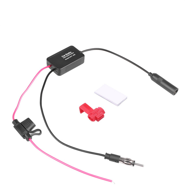 Stereo Antenna Aerial Splitter Cable Adapter 12V Radio Signal Amplifier Antenna Signal Booster FM/AM Car Accessories