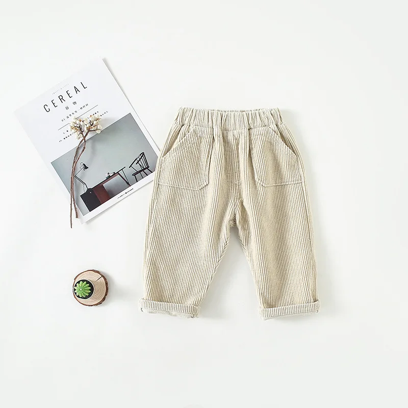Kids Trousers Corduroy Boys Pants Solid Harem Pants Children Clothing Girls Warm
