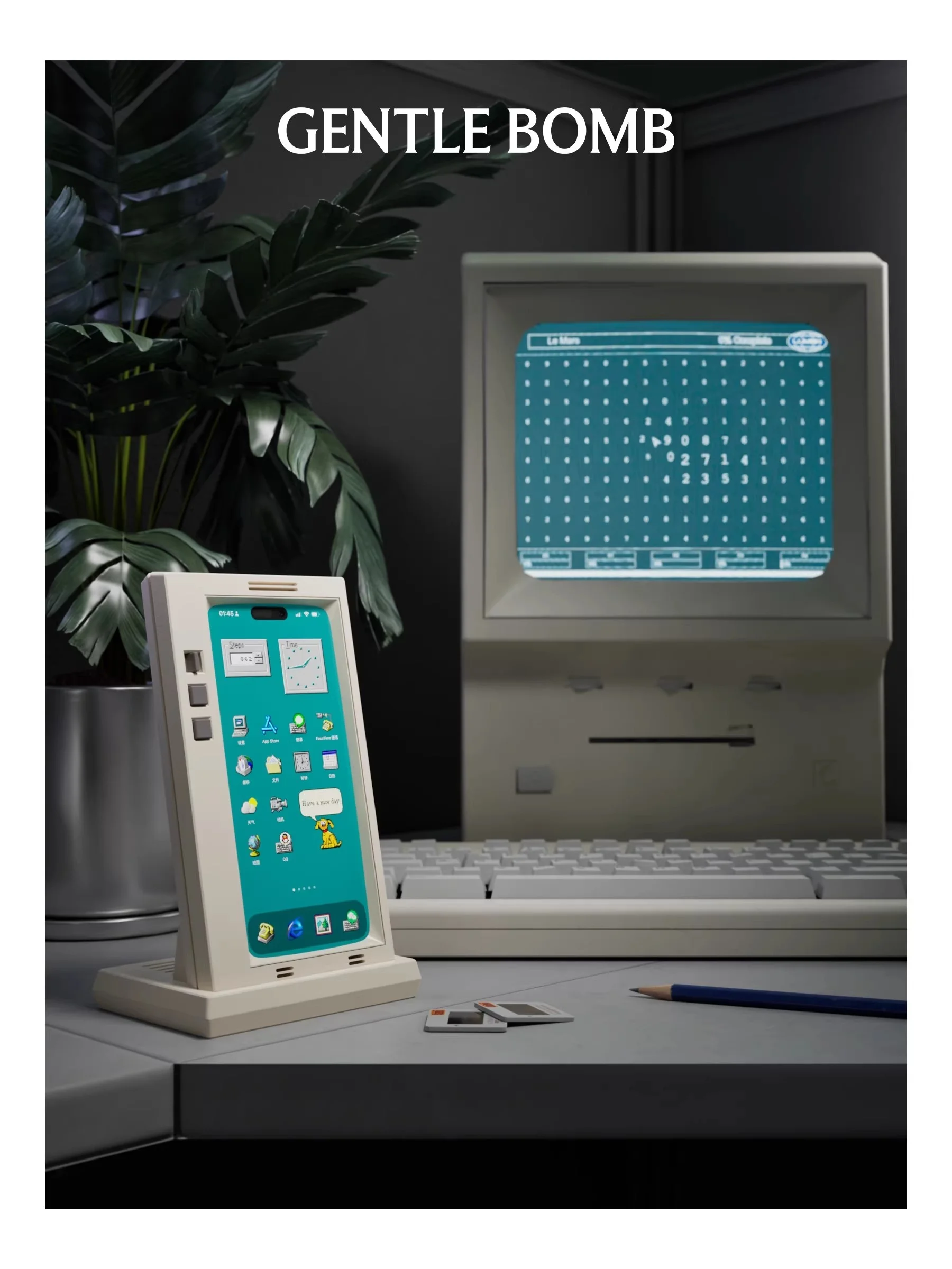 Retro phone case 3D printing Retro Win95 theme CRT monitor cool fun original for iPhone WinPhone Gifts
