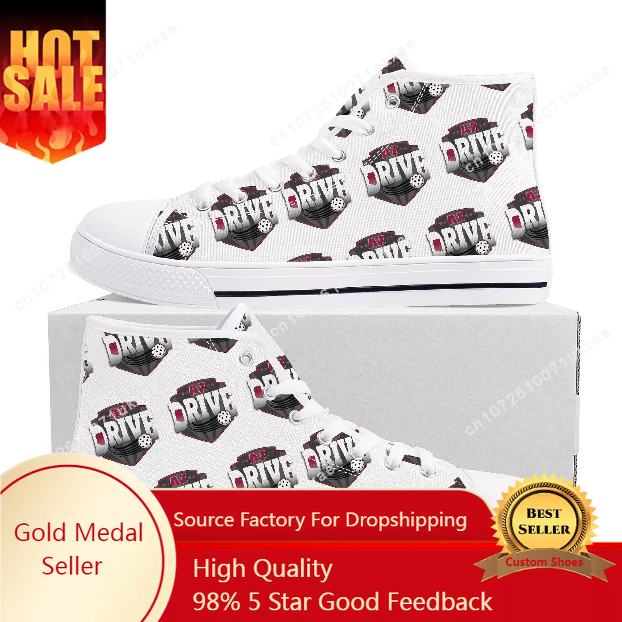 

AZ DRIVE pickleball High Top Sneakers Mens Womens Teenager Canvas High Quality Sneaker Casual Custom Made Shoes Customize DIY