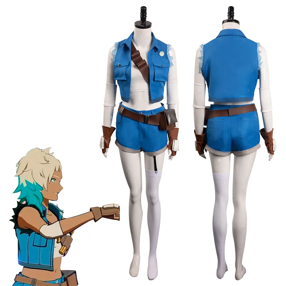 

Game Hi Fi Rush Peppermint Cosplay Costume Coat Pants Outfits Halloween Carnival Women Disguise Role Playing Party Suit