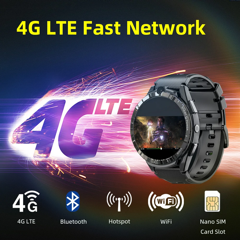 Muslimb 4G Lte Android Smart Watch 6 128G Dual Cpu Sim Card Slot Wifi App Download Gps Navigation Camera Smartwatch Man