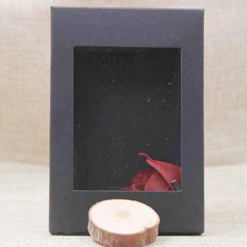 Open Window PVC Jewelry Storage Box 3Colors Gifts Pendant Necklace Earring Bracelet Carrying Cases Wedding Party Birthday Cards