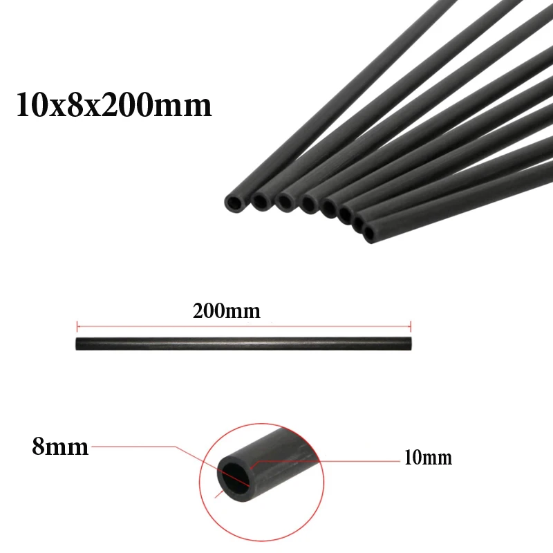 Carbon Fiber Rod/Carbon Fiber Tube Dia 1mm-5mm Length 200mm 400mm 500mm For Airplane Matte Pole 1/5pcs