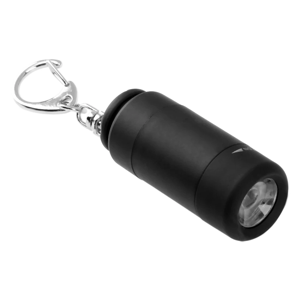 실용적인 LED 손전등 토치 휴대용 열쇠고리 50mAh USB 충전 방수 조명 캠핑 하이킹 조명