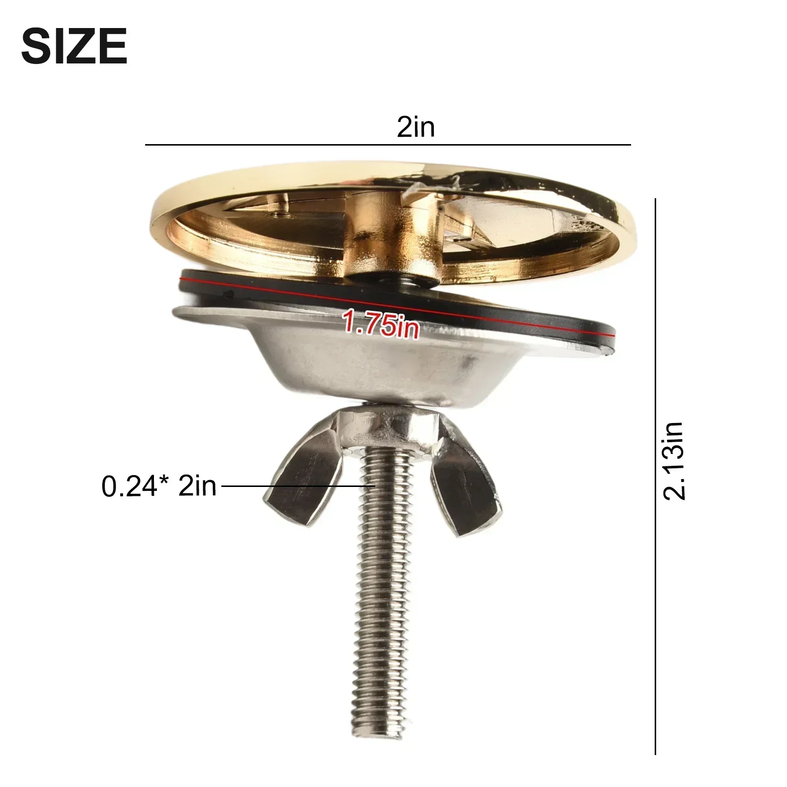 2 Stainless Steel Kitchen Sink Faucet Hole Cover Basin Hole Sealing Plug Gold/gray/bronze For 12-49mm Diameter Sink Stopper