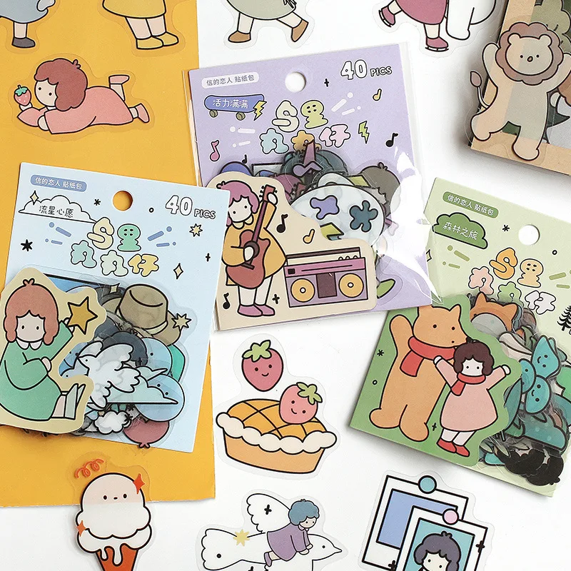 100 pcs Kawaii Cartoon small Stickers Cute Mini Decorative