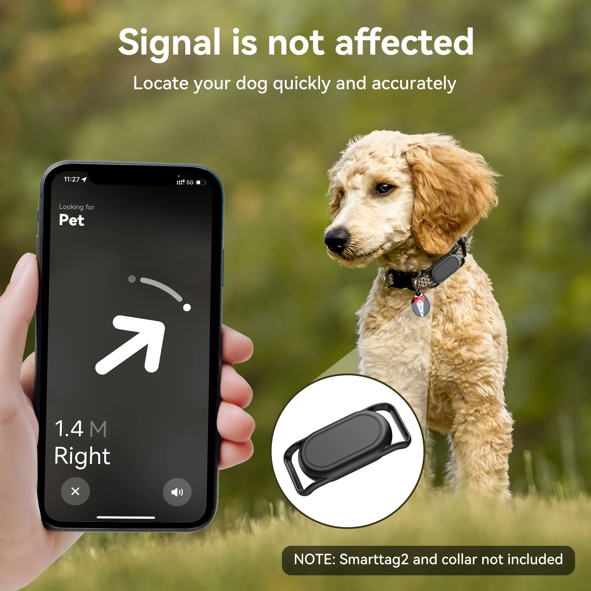 For Samsung Galaxy SmartTag2 Dog Collar Holder 2 Pack Waterproof Silicone Case for Galaxy Smart Tag 2 Pet Dog Cat Collars