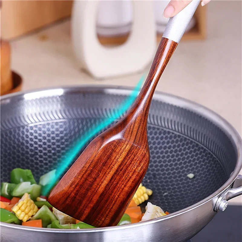 Solid Wood Cooking Tool Teak Spatula Rice Scoop Kitchen Supplies
