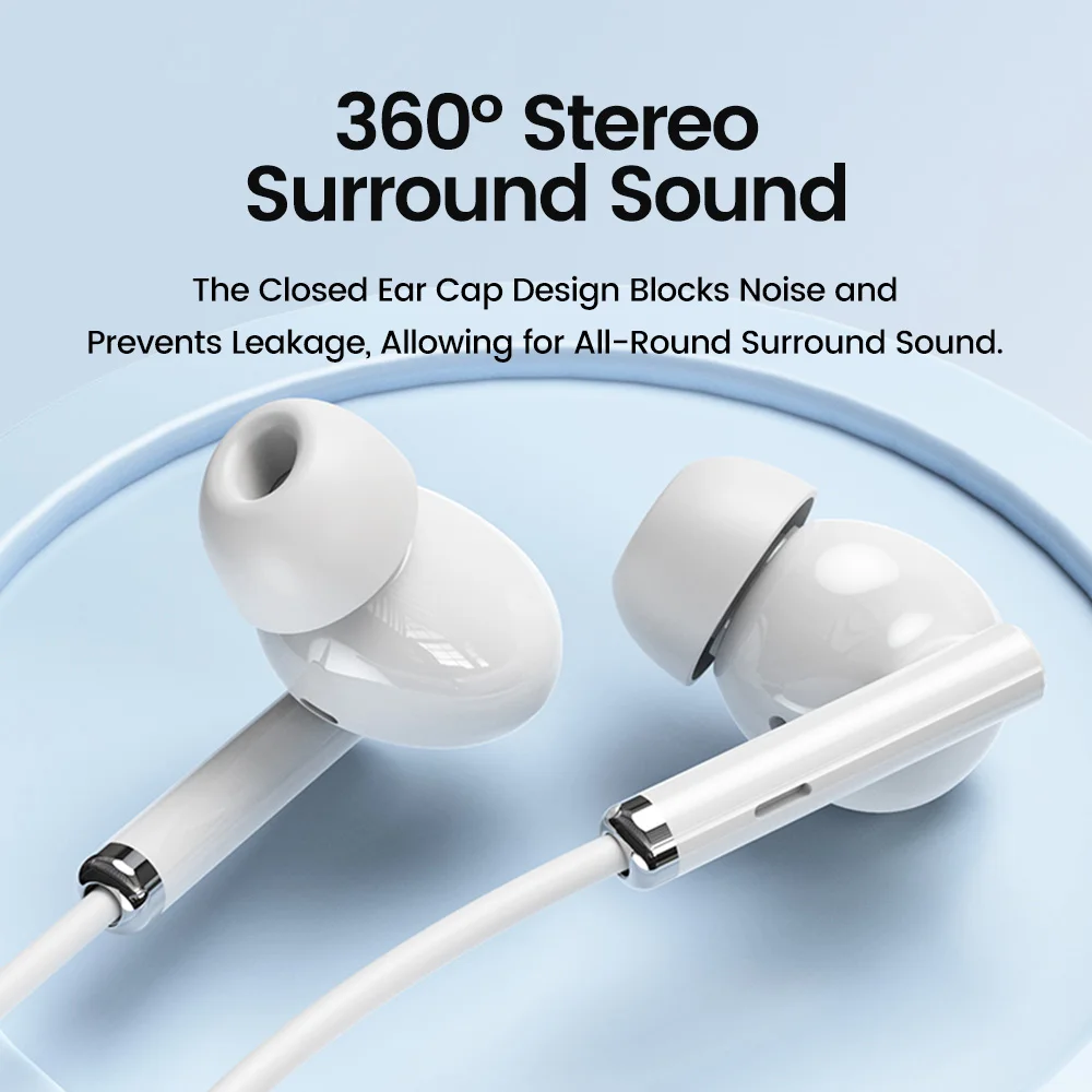 OLAF Wired Earphones Type-C Handsfree 3.5mm In-Ear Cable Headphones With Mic Earbuds Gaming Headset For iPhone 15 Samsung s22 3