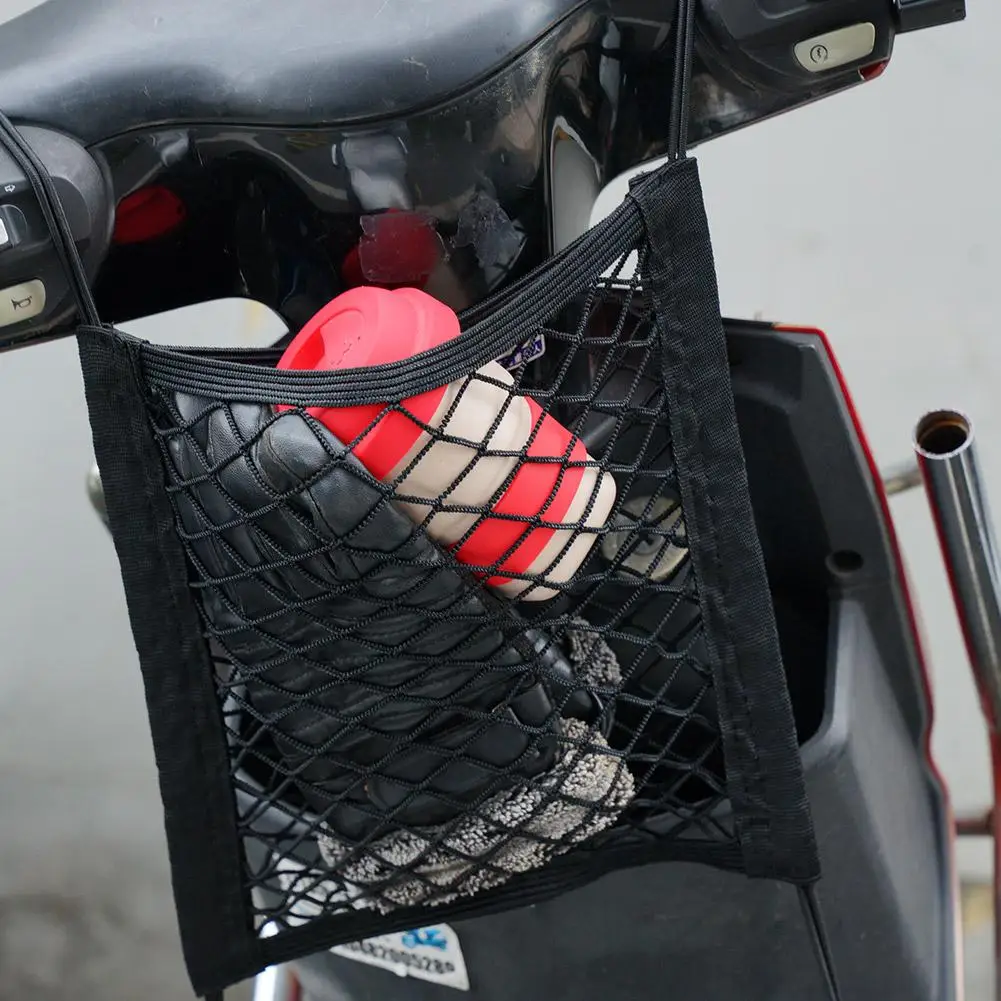 30*23cm Motorcycle Storage Trunk Bag Motorcycle Luggage Net Hook Hold Bag Cargo Bike Scooter Mesh Fuel Tank Luggage Equipaje motorcycle cargo net motorcycle luggage net