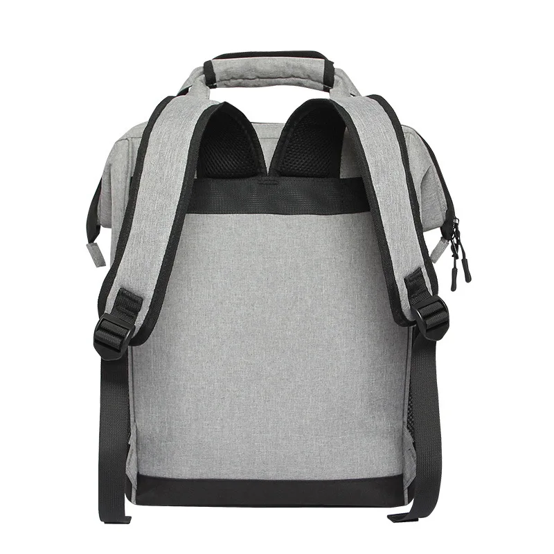 Zaino da esterno portatile di grande capacità, borsa termica per picnic, tessuto oxford nero, a prova di perdite, borsa per ghiaccio per birra fredda_voghion.com