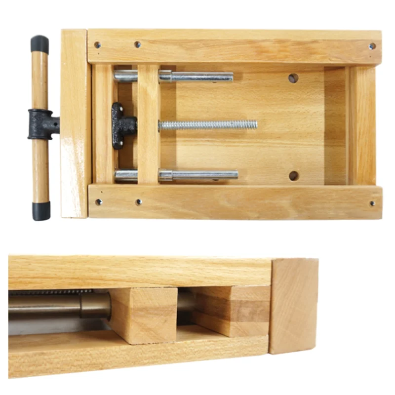 Household Small Woodworking Worktable Multi-function Woodworking Table Beech Solid Wood Manual Worktable