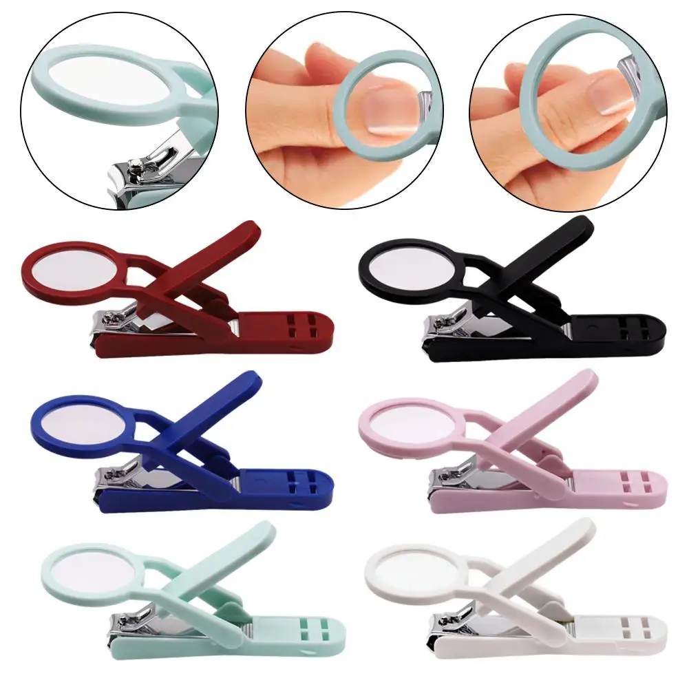 Nail Clipper with Magnifying Glass The Elderly Practical Stainless Steel Nail Clipper Anti-splash Beauty Big Clipper Tool Gifts 2