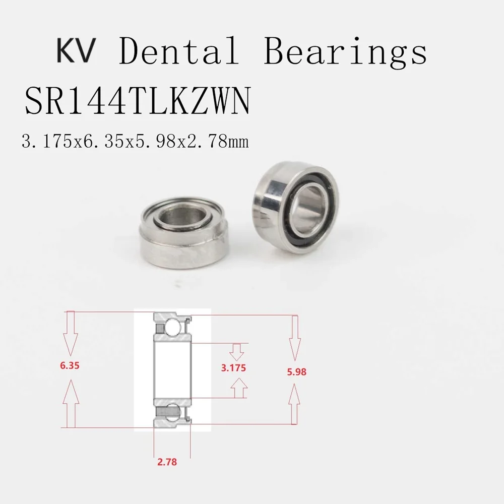 Rolamentos Cerâmicos para Turbinas Handpiece Pisou Sr144tikzwn 3.175×6.35×5.98×2.78 mm 10 Peças