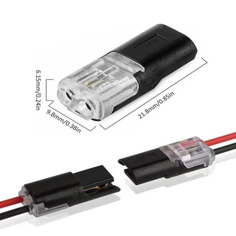 LED Strip Connector 2 Pin, 8mm LED Connectors For Strip Light Connector 10 Pack