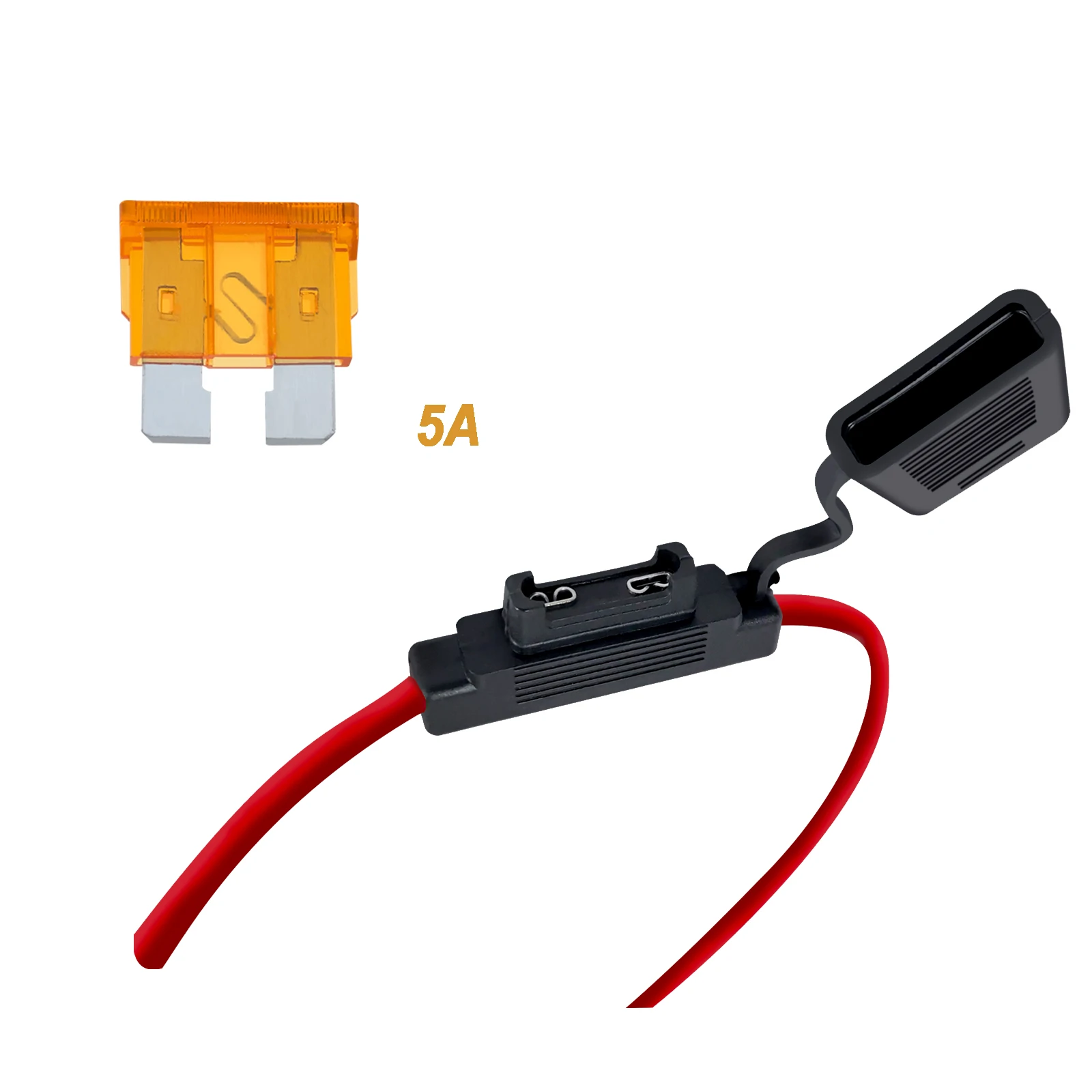 Waterproof Inline Fuse Holder with Assorted ATO/ATC Blade Fuses (5A-40A)